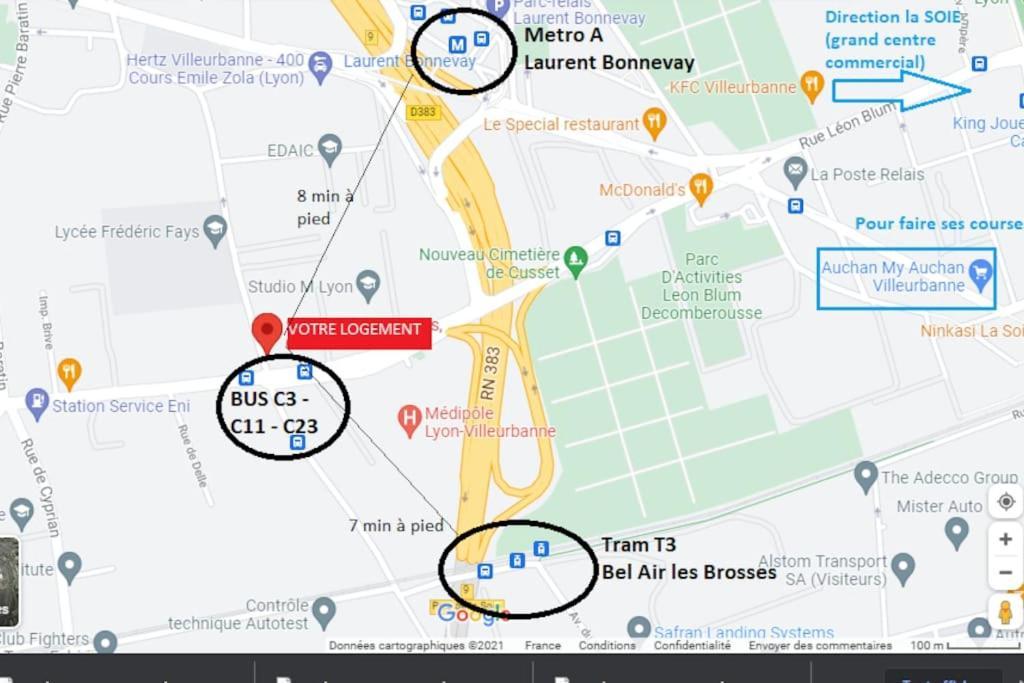 Appartement Neuf Pour 6, Parking Et Box, Au Calme Villeurbanne Ngoại thất bức ảnh